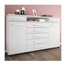 Cômoda 2 Portas 7 Gavetas Paris Branco