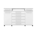 Cômoda 2 Portas 7 Gavetas Paris Branco