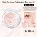 Blush Iluminador Asiático Leão Glow Luxo 3D