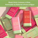 Blush Stick Cremoso e Glow – Iluminado ou Natural à Prova d’Água