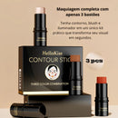 Kit 3 Bastões de Maquiagem – Contorno, Iluminador e Blush em Creme
