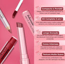 Kit Lábios 3 em 1 Matte + Gloss + Lápis Longa Duração