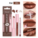 Kit Lábios 3 em 1 Matte + Gloss + Lápis Longa Duração