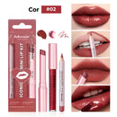 Kit Lábios 3 em 1 Matte + Gloss + Lápis Longa Duração