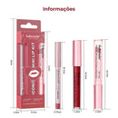 Kit Lábios 3 em 1 Matte + Gloss + Lápis Longa Duração
