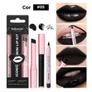 Kit Lábios 3 em 1 Matte + Gloss + Lápis Longa Duração