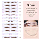 Kit Sobrancelhas Perfeitas 3D - Profissional com 12 Molds