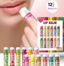 Lip Balm Kit 12 Peças – Hidratação Profunda para Lábios