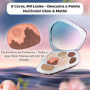 Sombra, Blush e Highlighter – Paleta Multicolor Glow & Matte