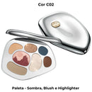 Sombra, Blush e Highlighter – Paleta Multicolor Glow & Matte